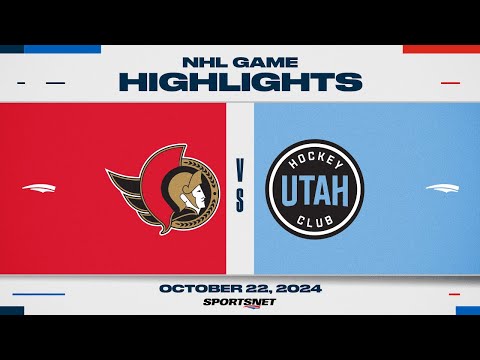 NHL Highlights | Senators vs. Utah HC  - October 22, 2024