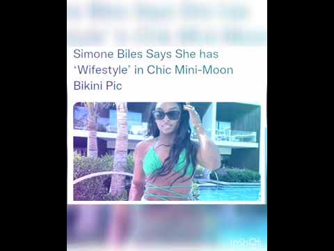 Simone Biles Says She has ‘Wifestyle’ in Chic Mini-Moon Bikini Pic