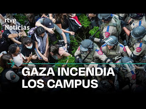 EE.UU.: Cientos de ESTUDIANTES universitarios DETENIDOS en PROTESTAS contra la GUERRA en GAZA | RTVE