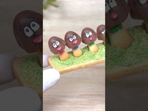 きのこ松たちをお菓子で作ってみた🍄‍🟫 #shorts