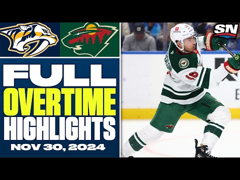 Nashville Predators at Minnesota Wild | FULL Overtime Highlights - November 30, 2024