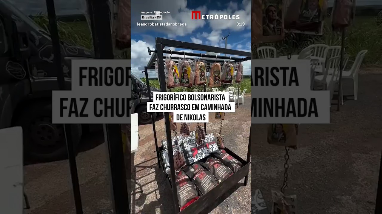Frigorífico bolsonarista faz churrasco em caminhada de Nikolas
