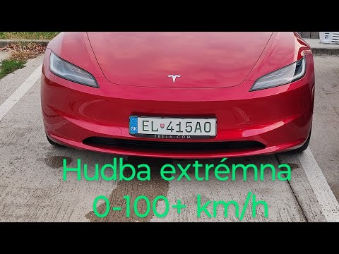 Tesla Model 3 Highland LR extrémna aparatúry a akcelerácia