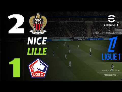 🔴 Résumé : Nice - Lille 2 - 1 I HIGHLIGHTS | Ligue 1 2026/27 – Simulation eFootball Pes21