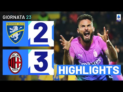 FROSINONE-MILAN 2-3 | HIGHLIGHTS | 23ª GIORNATA | SERIE A TIM 2023/24