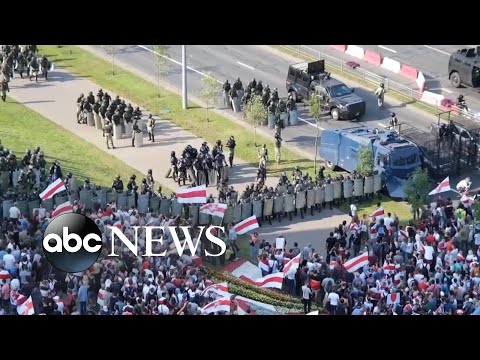 Huge protests flood Belarus’ capital again, defying crackdown