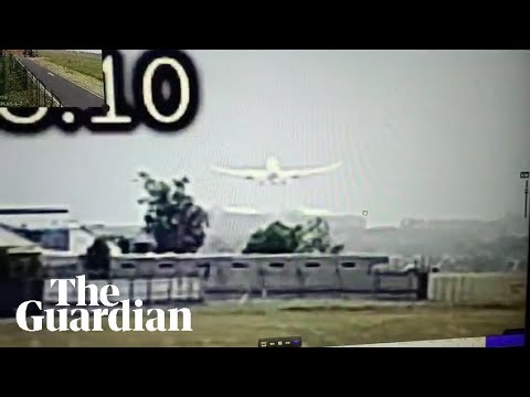 CCTV footage shows moment Air India plane crashes in Ahmedabad
