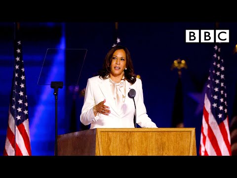 Kamala Harris speech • What this moment means for women 🇺🇸 US Election 🔴 @BBC News live – BBC