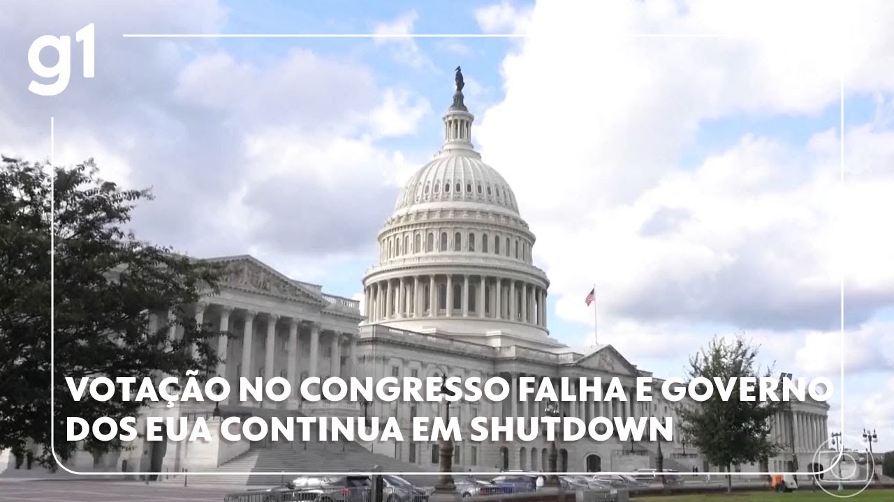 Votação no Congresso falha e governo dos Estados Unidos continua em shutdown