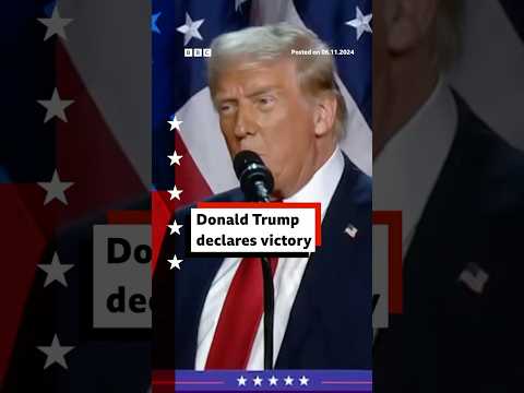 Donald Trump declares victory in US presidential election. #USElection #DonaldTrump #BBCNews
