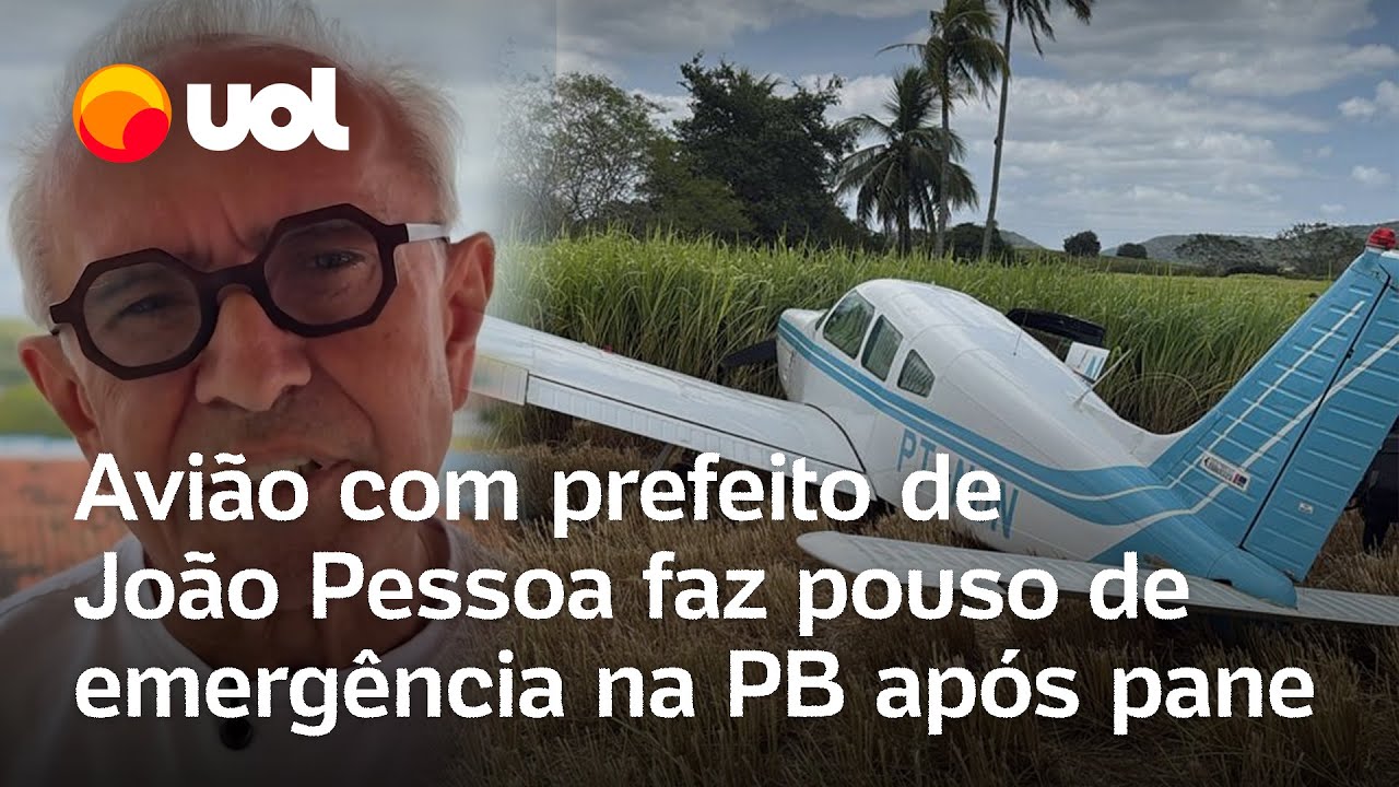 Avião com prefeito de João Pessoa faz pouso de emergência na PB após pane; vídeo