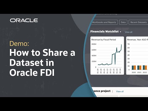 How to Share a Dataset in Oracle Fusion Data Intelligence