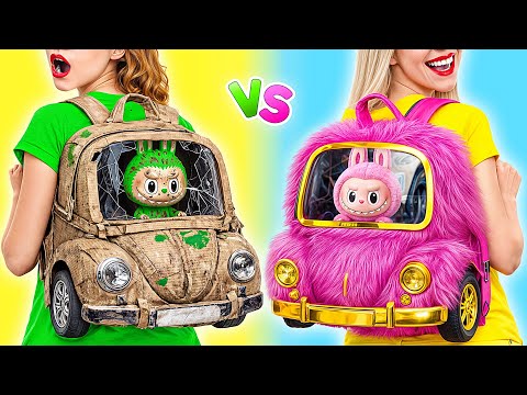 نبني منزل الدمى الرائع ل لابوبو | الغني ضد الفقير حروب المزحة Multi DO Smile