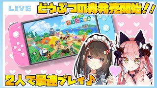 【あつまれどうぶつの森】かわいい動物たちとの楽しいライフを2人で最速プレイ！！【Vtuber】きのこ視点