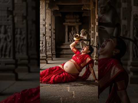 “The Monkey Who Became a Messenger of the Goddess#youtubeshorts #wildliferescue #ai #monkey #animal