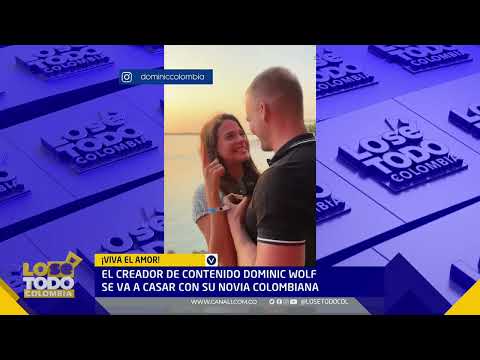 ¡Que viva el amor! El creador de contenido Dominic Wolf comprometido con una santandereana | Canal 1