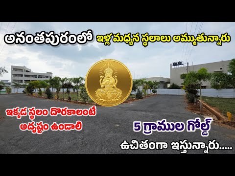 ఇక్కడ స్థలం కొన్నవారికి " 5 గ్రాముల గోల్డ్ " ఉచితంగా ఇస్తున్నారు | Property for sale in Anantapur