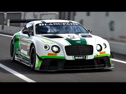 Onboard the first gen. Bentley Continental GT3 racecar feat. AMAZING Twin Turbo V8 Sounds!