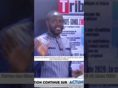 Revue des titres (wolof) de Zik Fm du Lundi 09 Mars 2026 avec Mambaye Ndiaye