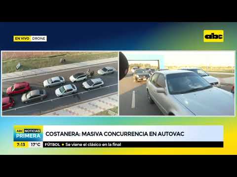 Concurrencia masiva en autovac de la Costanera de Asunción