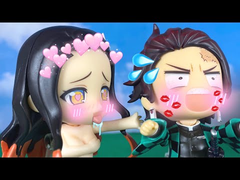 【Demon Slayer】禰豆子に無理やりキスされる炭治郎⁉︎ #demonslayer #kimetsunoyaiba #鬼滅の刃