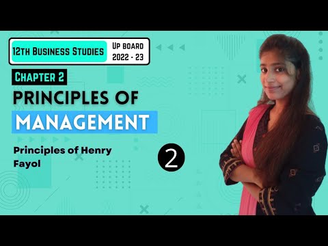 Chapter 2 | Principles of Management | Part – 2 Business Studies  12TH UP Board 2022-23