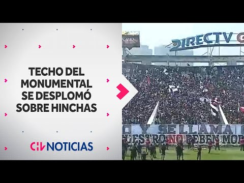 Techo del Estadio Monumental SE DESPLOMÓ SOBRE HINCHAS durante arengazo de Colo-Colo