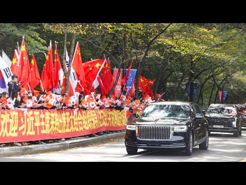 People from all walks of life welcome President Xi Jinping in Busan