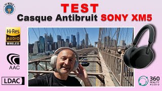 Vidéo-Test : TEST : Casque Antibruit SONY XM5 (vs XM4, Apple Airpods Max, Bose) Vidéo 4K Chapitrée