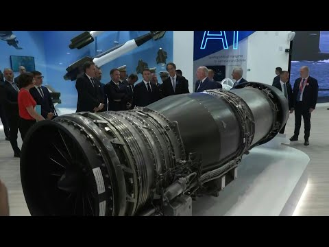 Macron visits Safran, Thales and Dassault booths at Paris Air Show | AFP