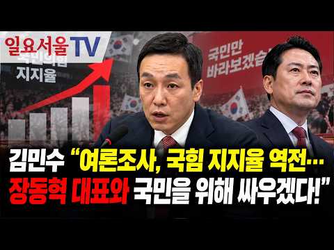김민수 "<strong>여론조사</strong>, 국힘 지지율 역전... 장동혁 대표와 국민을 위해 싸우겠다!"