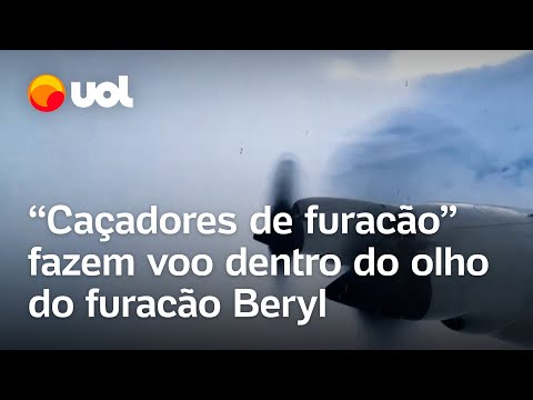 Beryl: Cientistas fazem voo dentro do olho do furacão que atinge o Caribe; veja vídeo