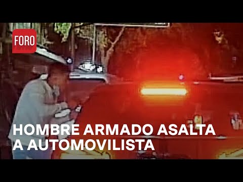 Captan como asaltan a automovilista en el tráfico, CDMX - Las Noticias