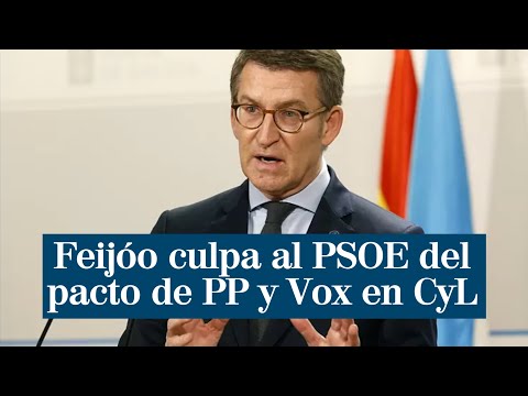 Feijóo culpa al PSOE del pacto de PP y Vox en Castilla y León: No dejó otra opción