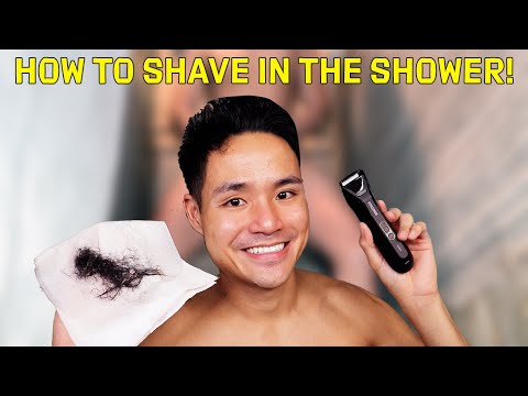 shaving my pubes in the shower (manscaped)