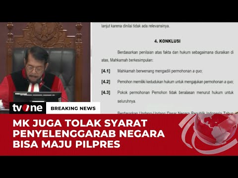 MK juga Tolak Syarat Penyelenggara Negara Bisa Maju Pilpres