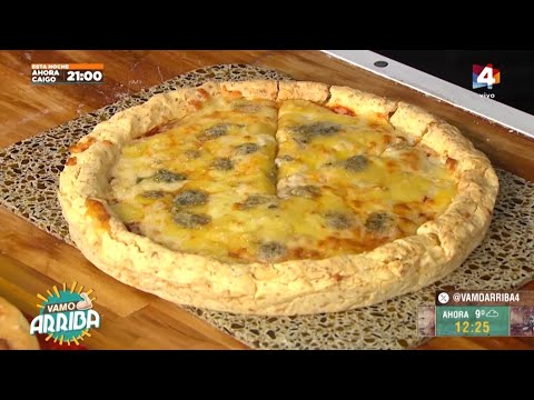 Vamo Arriba - Pizza de chipa rellena y Brochetas de carne a la mostaza
