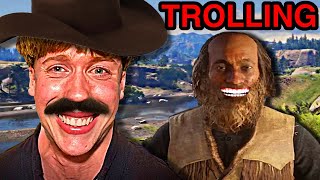YouTube thumbnail for coolmanvan's video titled 'Trolling UPSET Roleplayers in Red Dead RP - trolling highlights'