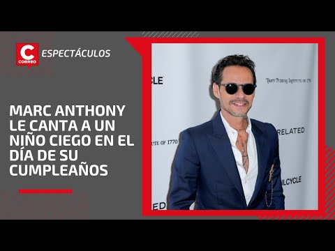 Marc Anthony le canta en su concierto a un niño ciego en el día de su cumpleaños