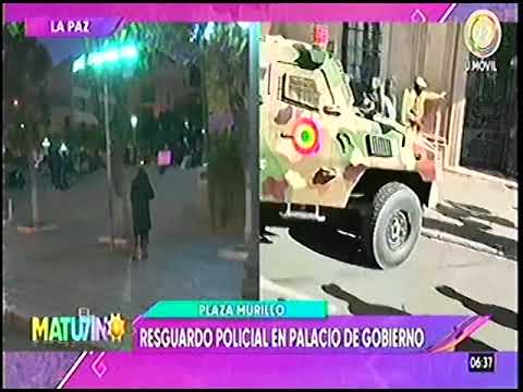 26062024 HAY RESGUARDO POLICIAL EN LA PLAZ AMURILLO BOLIVIA TV