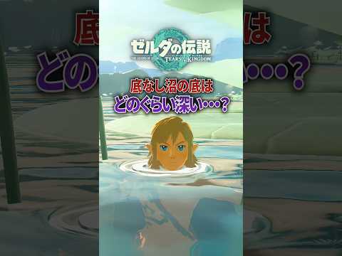 ハイラル平原にある「底なし池」の底はどのぐらい深い...?#ゼルダの伝説 #ティアキン #shorts