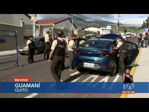 La Policía realiza un operativo de seguridad en Guamaní, sur de Quito