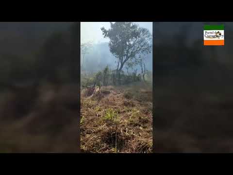 Reportan incendio en la reserva del Cerro Ysaú