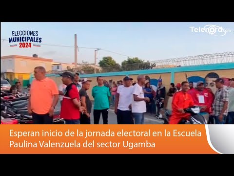 Esperan inicio de la jornada electoral en la Escuela Paulina Valenzuela del sector Ugamba