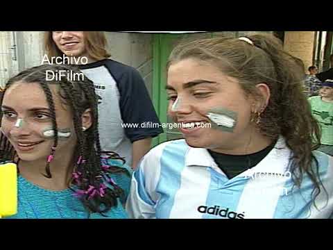 Gira premundial de futbol de la Seleccion Argentina - Hinchas en Israel 1998