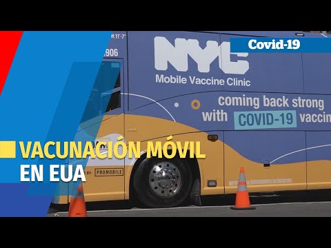 Distribuyen vacunas en autobuses en NY