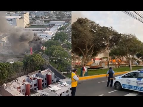 Surco: Se registra fuerte incendio en conocida clínica