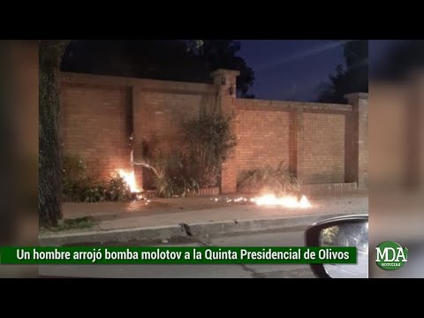 ATENCIÓN | Un hombre arrojó una bomba molotov en la Quinta Presidencial
