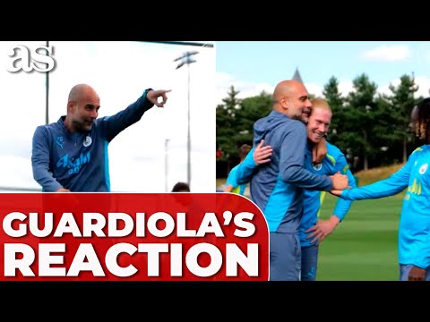 PEP GUARDIOLA'S hilarious reaction to KEVIN DE BRUYNE'S new haircut