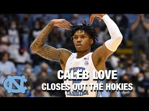 Acc Football Basketball 🏀 North Carolina's Caleb Love Closes Out The Hokies